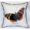 thumbnail image 1 of Betsy Drake HJ762 Oreiller Papillon Amiral Rouge- 18 x 18 Po., 1 of 3