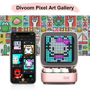 Divoom Ditoo Pro Pixel Art Gaming Bluetooth Speaker with 16x16 LED Display & App Control, 15W, Pink