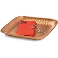 thumbnail image 3 of Red Co. 9” x 9” Decorative Square Hammered Metal Centerpiece Serving Tray, Copper, 3 of 6