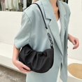 thumbnail image 2 of Bolso bandolera pequeño retro plisado para mujer, informal, con cadena, de tela Oxford, suave, para el tiempo libre, para la axila, 2 of 3