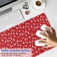 thumbnail image 4 of Long Mouse Pads for Desk,Red Christmas Tree Pattern Desk Mats on Top Of Desks, Desk Mouse Pad Extra Large with 3mm Non-Slip Base and Stitched Edge for Gaming,Office,Work,Home 31.5x15.7in, 4 of 5