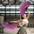 thumbnail image 5 of Boots on The Ground Hand Fan, Large Folding Hand Fan, Clap Fans for Line Dancing, Foldable Craft Holding Holographic Hand Fan, for Line Dancing,Party,Dance Enthusiasts Gift(Plum Red), 5 of 5