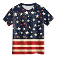thumbnail image 5 of Gerichy Boys Tshirts,Boys 4th of July Shirt New Tie Dye Off Shoulder Top For Boys Girls And Babies Summer Trend Light Plate Short Sleeved Shirt, 5 of 5