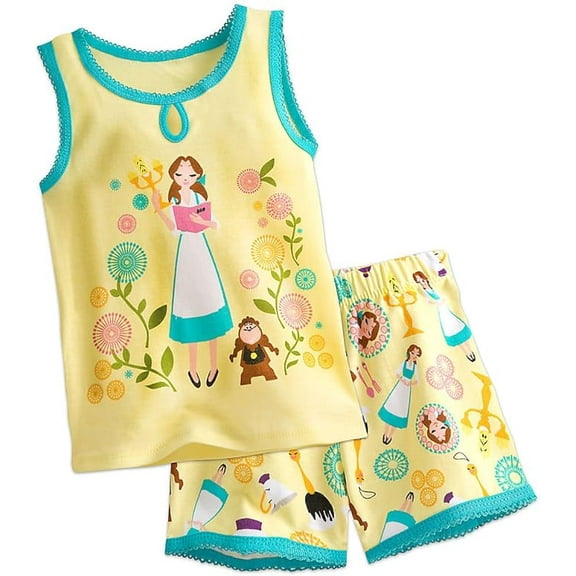 Disney Belle Pajamas Short Set for Girls Size 4