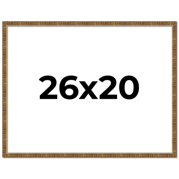 26x20 Frame Gold Picture Frame - Complete Modern Photo Frame Includes UV Acrylic Shatter Guard