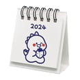 thumbnail image 4 of koolsoo 2024 Desk Calendar Cartoon Twin Wire Binding Thick Paper Desktop Calendar Stand up Desk Calendar for Desk Home Dinosaur, 4 of 8
