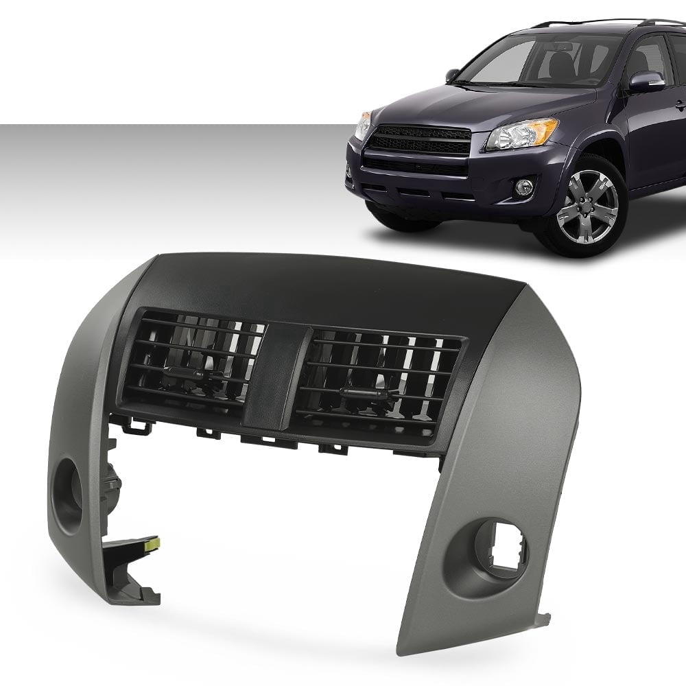 PIT66 Center Dash A/C Heater Air Vent Cover Trim Bezel Switch Black Fit for Toyota Rav4 2006-2012
