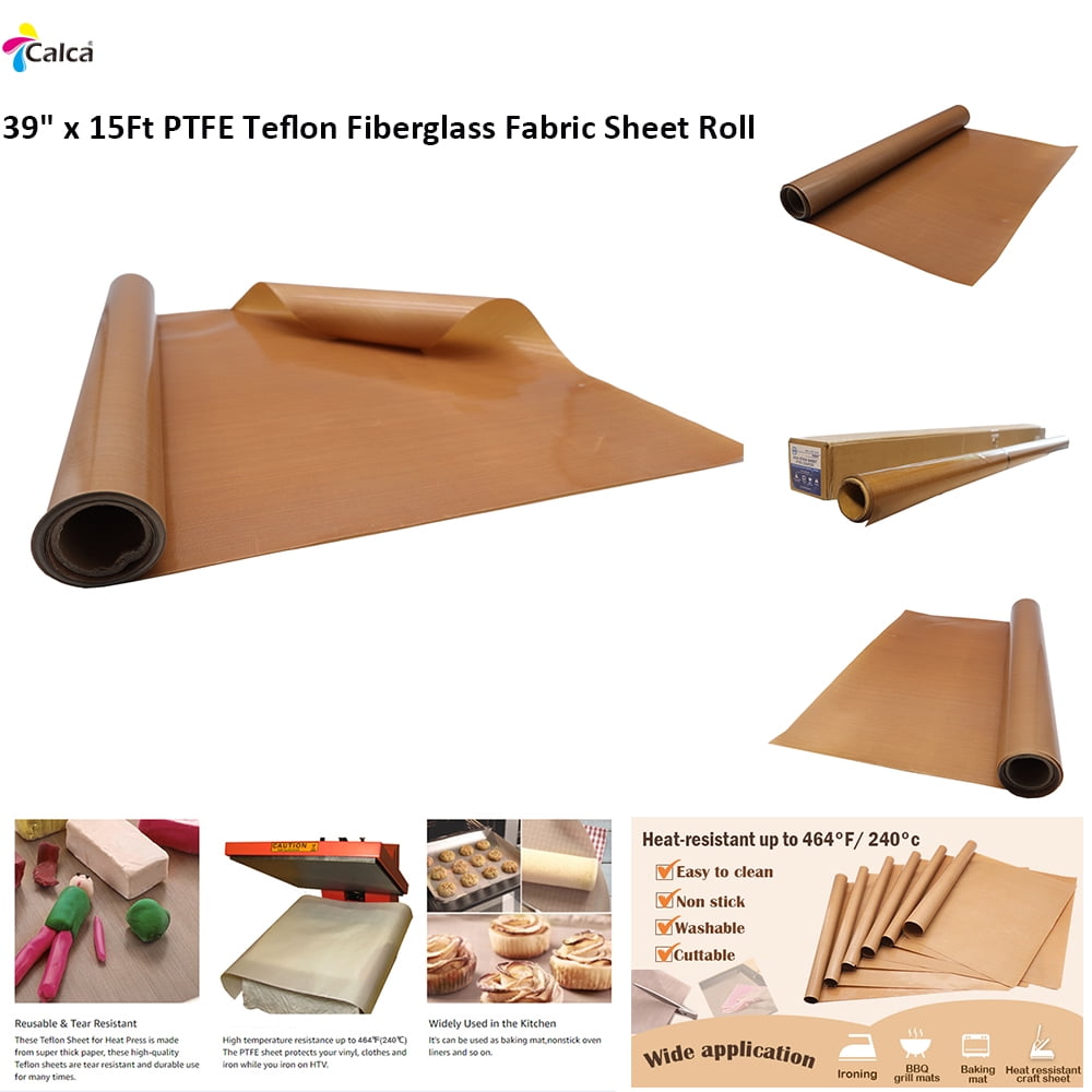 CALCA 6pcs PTFE Coated Fiberglass Fabric Heat Press Cover Sheet 5 Mil 