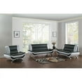 thumbnail image 2 of Lexicon Veloce Faux Leather Loveseat in Black and White, 2 of 7