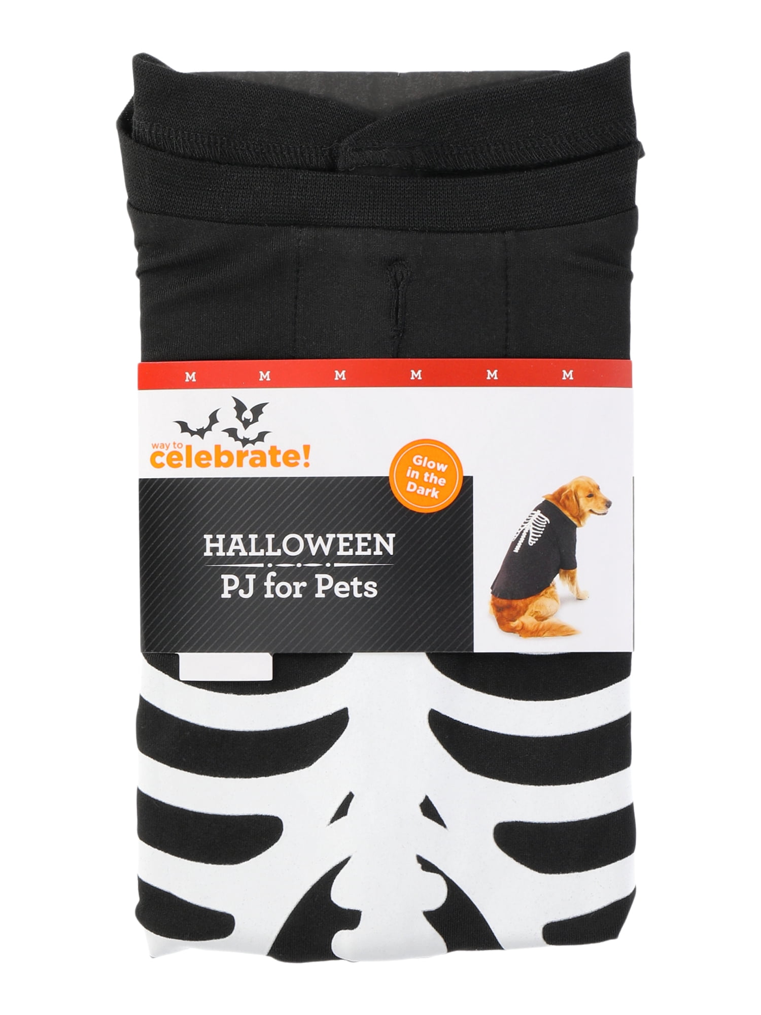 Halloween Pet Family Matching Pajamas Glow in the Dark One-Piece by Way to Celebrate, Sizes XS-2XL