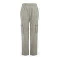 thumbnail image 6 of CPNG Girls' Fashion Cargo Pants Elastic Waist Wide Leg Baggy Casual Cargo Sweatpants Multi-Pocket Jogger(Light Ashy,8-9 Years), 6 of 7