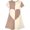 Brown, variant on Girls Dress Color Contrast Heart A-line Sundress 5