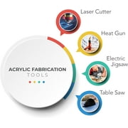 Transparent Acrylic Variety Pack | 8 Sheets | 2.6mm (1/8th Inch), 12x19 inch, CO2 Laser & Glowforge Performance Series Ready, Cast Acrylic in a Variety of Solid Opaque Colors, Craft Closet Brand