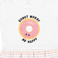 thumbnail image 4 of Inktastic Donut Worry Be Happy Pink Sprinkle Donut` Girls Toddler Dress, 4 of 5