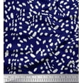 thumbnail image 1 of Soimoi Blue Georgette Viscose Fabric Cow Animal Skin Decor Fabric Printed Yard 44 Inch Wide, 1 of 3