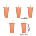 thumbnail image 3 of HongHeng 5 Pack Tumbler with Straw and Lid Bulk Glitter Plastic Cups Water Bottle Iced Coffee Travel Mug Reusable Party Favor Cups for Birthdays travel 710ml, 3 of 6