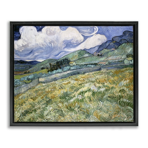 Stupell Industries Classic Landscape From Saint Remy Landscape & Nature Painting Black Floater Framed Canvas Art Print Wall Art, 21 x 17