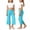 0##Sky Blue1111, variant on Lullu Girls Yoga Pants Summer Casual Capri Pants Breathable Trousers, Black, Sizes 5-14