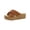 Tan, variant on Womens FAITHE Criss-Cross Wedge Sandals