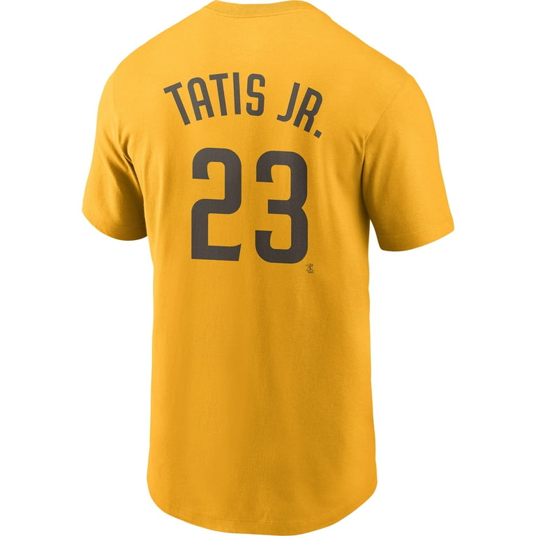 Men's Nike Fernando Tatis Jr. Gold San Diego Padres Name & Number