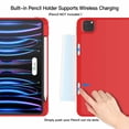 thumbnail image 2 of JETech Case for iPad Pro 11 Inch (2022/2021/2020 Model) with Pencil Holder, Support 2nd Pencil Charging, Slim Tablet Cover with Soft TPU Back, Auto Wake/Sleep (Red), 2 of 8
