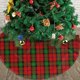 thumbnail image 3 of Falda para árbol de Navidad a cuadros del clan Kerr, suave y divertida, decoración navideña navideña de granja de 36", 3 of 4