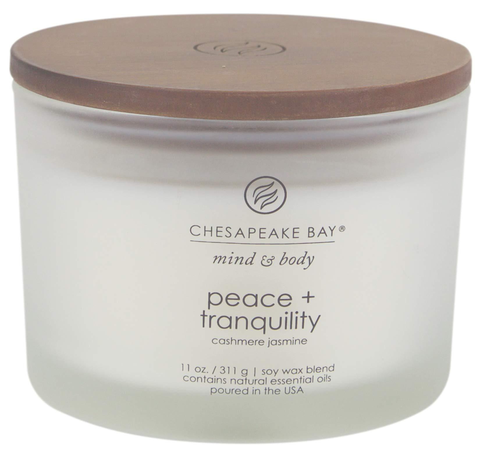 Chesapeake Bay Candle Scented Candle, Peace + Tranquility (Cashmere Jasmine), Coffee Table