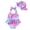 Pink Mermaid, variant on KIMI BEAR Newborn Baby Girls One-piece Swimsuits 0-3 Months Summer Bathing Suits Off the Shoulder Sleeveless Halter Bow Floral Beach Wear Holiday Rash Guard with Headband 2pcs Purple