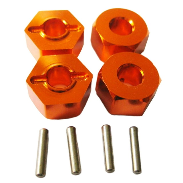 Adaptador de rueda hexagonal Vogacara para coche de control remoto 1/10 naranja