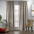 thumbnail image 2 of 3S Brother's Extra Long Solid Luxury Matte Velvet Soft Curtain Seashell Single Panel Hanging Back Tap & Rod Pocket Home Décor 5-25 Feet Custom Made Curtains -Made in Turkey Each(52"x84"), 2 of 7