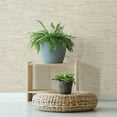 thumbnail image 2 of Brewster Fiber Cream Faux Grasscloth Wallpaper, 2 of 3
