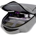 thumbnail image 3 of Arcticice 15.6" Laptop Backpack with 14" Laptop Tote Adjustable Shoulder Bag, Waterproof Travel Business Work College School Bag, Grey, 3 of 9