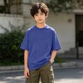 thumbnail image 6 of Luvrsol Boys' T-Shirt Unisex Kids Solid Basic Breathable Cotton Plain Daily Layering Tops 110-150, 6 of 6