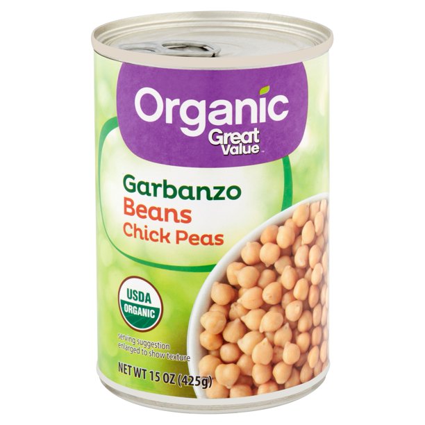 Great Value Organic Chick Pea Garbanzo Beans, 15 Oz