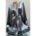 thumbnail image 2 of Femmes Satin de Soie Robe Pyjama Robe de Mariée Robe de Nuit Robe Dentelle Homewear, 2 of 3
