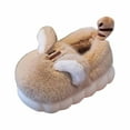 thumbnail image 4 of FUZHIQ Toddler Slippers Girl Size 6 Girls Winter Warm Slippers Cozy Indoor Outdoor Soft Lined Booties With Heel Cover for Kids Soft Rabbit Warm Shoes for 12-18 Months, 4 of 6