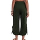thumbnail image 4 of ICHUANYI Clearance Womans Summer Solid Color Cotton Linen Loose Drawstring Pocket Cropped Trousers With Pockets Pants(Green, L) ICHUANYI WER2023081114803, 4 of 7