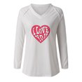 thumbnail image 4 of ICHUANYI Liquidación Mujer Moda Casual Suelta Estampado del Día de San Valentín Blusa de Manga Completa con Cuello en V Jersey ICHUANYI WER202308231211, 4 of 4