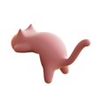 thumbnail image 4 of Gancho de gato para colgar bolsos en el borde del escritorio, divertido adorno de escritorio con dibujos animados, autoadhesivo Rosa, 4 of 9