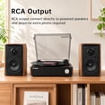 thumbnail image 5 of THINKYA RP-T01 Vinyl Record Player, BluetoothTurntable, Built-in Stereo Speakers, 3-Speed Belt-Drive Record Player with Auto-Stop, RCA Output, Retro Brown Vinyl Player for Beginners & Gift, 5 of 12