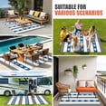 thumbnail image 4 of Grey Blue Sea Turtle Outdoor Rug for Patio/Deck/Porch, Non-Slip Large Area Rug 5 x 7 Ft, Coastal Stripe Summer Ocean Nautical Indoor Outdoor Rugs Washable Area Rugs, Camping Rug Carpet Runner, 4 of 8