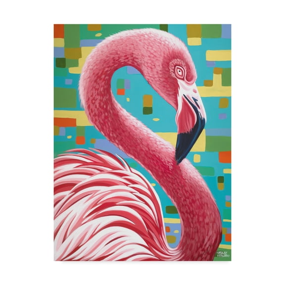 Trademark Fine Art 'Fabulous Flamingos I' Canvas Art by Carolee Vitaletti
