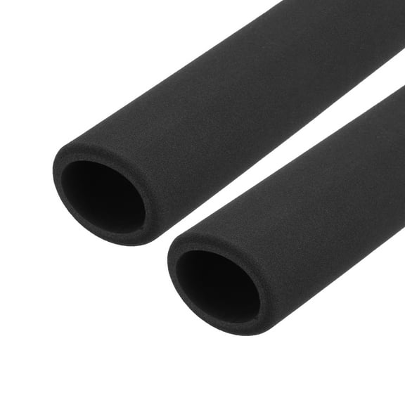 Pipe Insulation Tubes Foam Tubing for Handle Grip Support 35mm ID 47mm OD 395mm Heat Preservation Black 2pcs