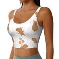 thumbnail image 5 of Sports Bra For Women, Capybaras Birthday Sports Bras For Women High Support, Workout Tank Tops Woman With Removable Cups, 5 of 8