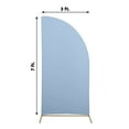 thumbnail image 3 of Efavormart 7ftx3ft Matte Dusty Blue Fitted Spandex Half Moon Wedding Arch Cover, Custom Fit Chiara Backdrop Stand Cover, 3 of 10