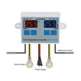 thumbnail image 2 of Contrôleur de Température Numérique Double 110-220V LED Celsius Thermostat Régulateur Chauffage Refroidissement Contrôle de Température avec Sondes Étanches pour Refroidisseur Chauffage Aquarium, 2 of 8