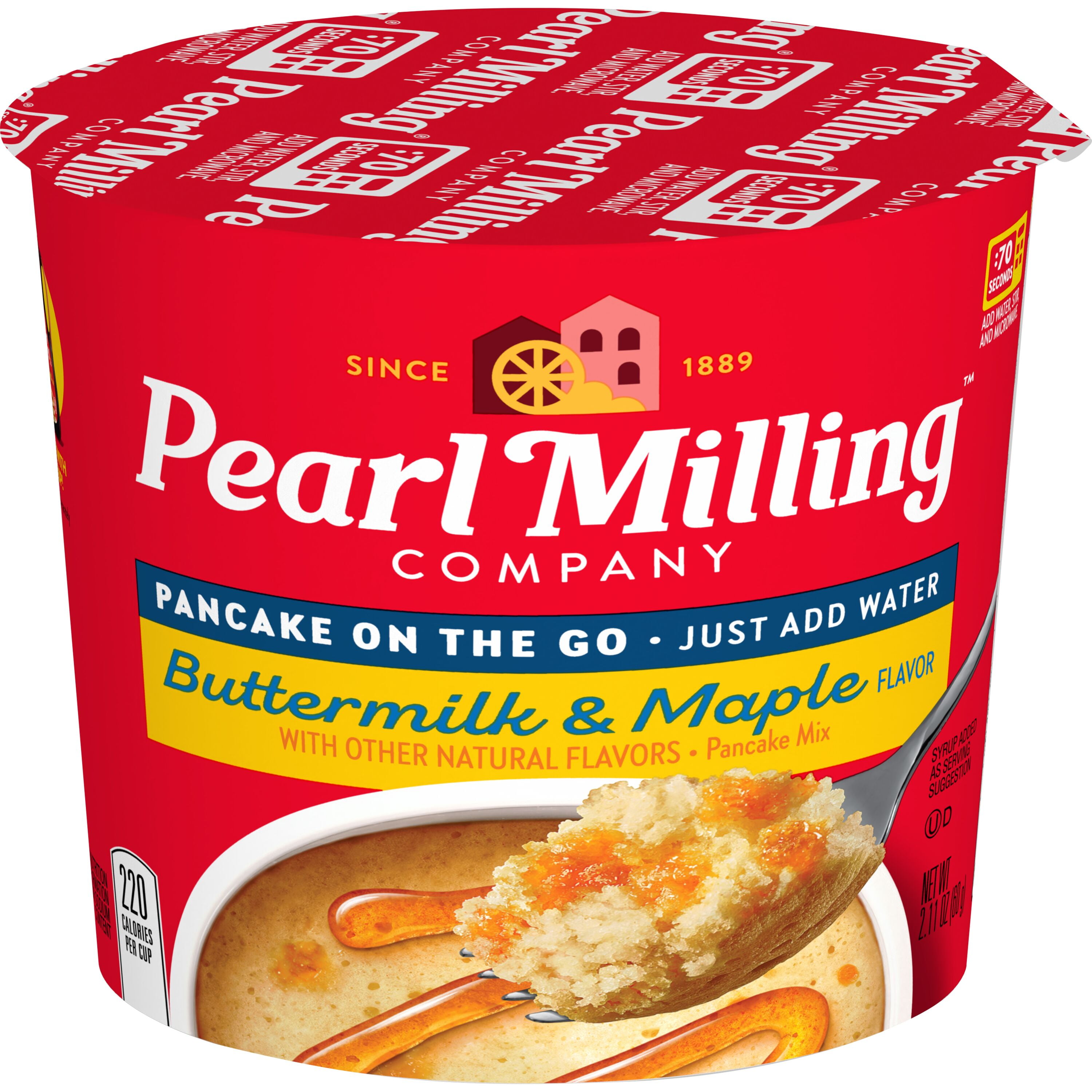 (4 pack) Pearl Milling Company Pancake on the Go Pancake Mix Buttermilk & Maple Flavor 2.11 oz