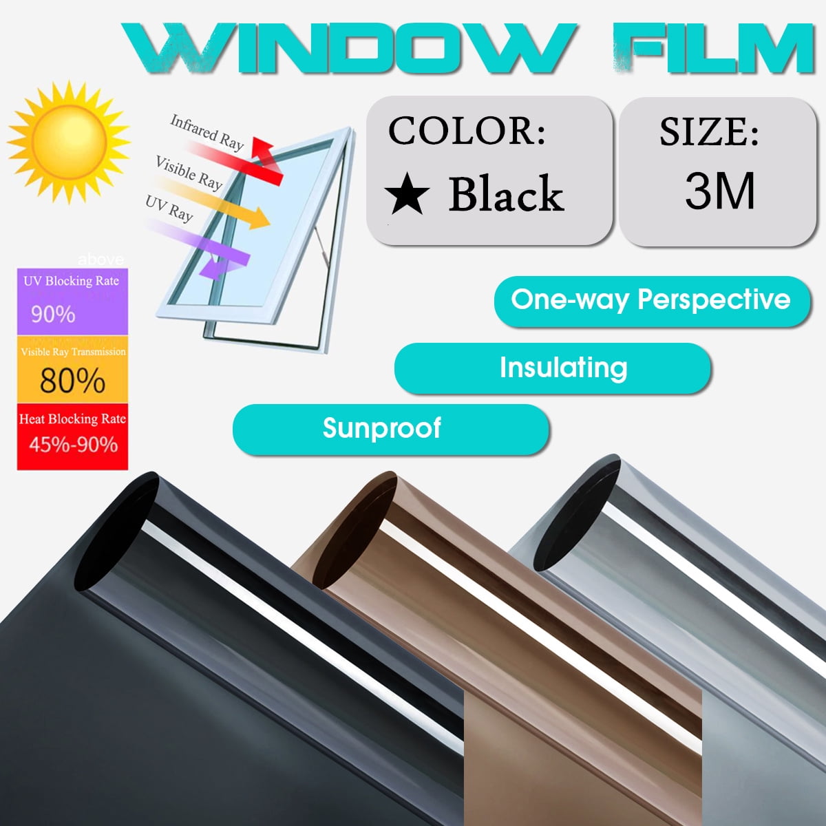 solar reflective window film