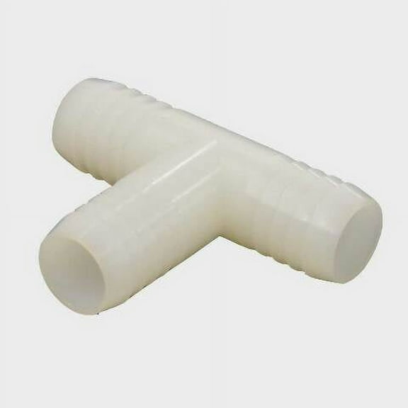 Tracker Boat T Fitting Hose Connector 135628 | 3/4 Inch White Plastic