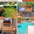 thumbnail image 6 of BSTOPHKL Outdoor Wood  Garden  705Lbs Weight Capacity Acacia Wood Patio  for Porch Lawn Balcony Backyard, Nature, 6 of 7